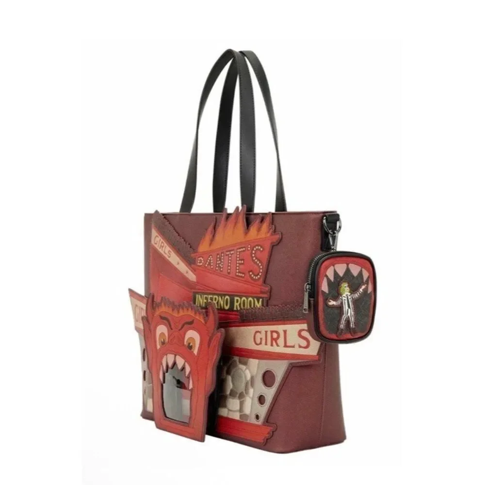 Beetlejuice Dante's Inferno Room XL Tote Crossbody Bag with Coin Bag New NWT - Picture 3 of 11